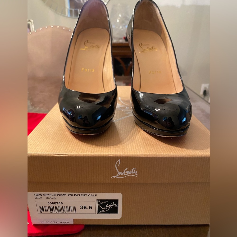Christian Louboutin Simple Pump 120 Patent  size 36.5